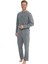 Erkek Antrasit Melanj Patlı Pijama Takımı 1
