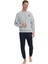 Erkek Gri Melanj Ev Giyim 1