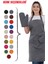 Simple 3'lü Set Ayar Askılı Cepli Mutfak Önlüğü Seti (2 Eldiven) Şef Garson Kafe Aşçı Barista 5