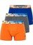 Erkek Saks - Antrasit Melanj - Turuncu 3'lü Boxer 80434 5