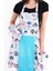 Tulipa Havlulu Mutfak Önlüğü Fırın Eldiveni Ve Tutacak Turkuaz 1