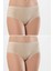 Kadın Ribanalı Dikişsiz 2li Pamuklu Bikini Külot 1