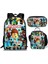 3D Yeni Roblox Öğrenci Okul Çantası Yemek Çantası Kalem Baskı Sırt Çantası Üç Parçalı Set (Yurt Dışından) 1
