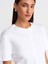 31874 Yırtmaç Detaylı T-Shirt-Beyaz 3