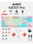 Ajazz K870T Pro Kablosuz Hot Swap Mekanik Oyun Klavyesi Rgb - 10 Adet Switch, Tuş ve Switch Sökme Aparatı Hediyeli - Beyaz Red Switch 3