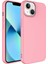 iPhone 14 Plus Kılıf Lansman Içi Kadife Kamera Korumalı Mara Silikon Kılıf-Pembe 1