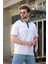 Beyaz Polo Yaka Erkek T-Shirt E7147 1
