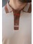 Bej Polo Yaka Erkek T-Shirt E7147 4