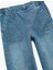 Pamuklu Beli Lastikli Geniş Paça Jean Pantolon 3