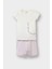 Kız Bebek Pijama Takımı Kısa Kollu Penye Pijama Üstü Esnek Belli Şort E1548A525HS 1