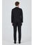 Siyah Kırlangıç Yaka Astarlı Çift Yırtmaç Esnek 6 Drop Slim Fit Classic Takım Elbise 1001250162 5