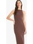 Bodycon Vücudu Saran Halter Yaka Fitilli Kaşkorse Kolsuz Maxi Elbise A4828AX25SM 3