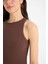 Bodycon Vücudu Saran Halter Yaka Fitilli Kaşkorse Kolsuz Maxi Elbise A4828AX25SM 4