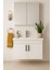 Liventa 65 cm Mdf Beyaz Renkli Seramik Lavabolu Banyo Dolabı Takımı 1