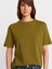 31218 Dikiş Detaylı T-Shirt-K.yağ Yeşl 1