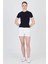 Siyah Bisiklet Yaka Viskoz/yumuşak Kumaş Slim Fit Tişört 1468 2