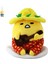 Hawaii Gitar Tembel Yumurta Peluşoyuncak Pankart Tembel Yumurta Karikatür Bebek Bebek (Yurt Dışından) 1