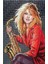 Kırmızı Ceketli Kadın Pixart Sanat Elmas Mozaik Tablo Diamond Türkiye 48 x 74 cm 1