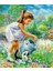 Çiçekleri Sulayan Küçük Kız Pixart Sanat Elmas Mozaik Tablo Diamond Türkiye 50*58 1