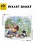 Resim Çizen Kız ve Kedisi Pixart Sanat Elmas Mozaik Tablo Diamond Türkiye 66*58 4