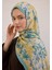 Summer Bloom Desen Rami Şal Soft Mavi 2
