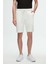 Ds Damat Slim Fit Ekru Beli Lastikli Kordon Detaylı Rahat Pamuklu Örme Şort 3HC13ORT21021 1
