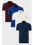 Pamuklu Regular Fit Düğmeli Polo Yaka 4'lü Paket T Shirt Erkek T SHİRT 5902127S4 1