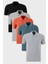 Pamuklu Regular Fit Düğmeli Polo Yaka 5'li Paket T Shirt Erkek T SHİRT 5902127S5 1