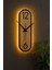 AURA12/6 Simetrik LED Işıklı Modern Ahşap Dekoratif Duvar Saati Gece Lambası Pilli 1