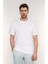 Bisiklet Yaka Çizgili Tshirt BEYAZ(1818) 1