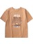 Ibiza Baskılı T-Shırt 8-12 Yaş Camel 1