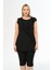 Aquaviva Kadın Siyah Büyük Beden Önü Volanlı Taytlı Tankinii 2