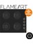 Flowart-Sılentart-Flameart Serisi Siyah Set (CS205-FA + QBL63CS +D077-SA ) - Emaye Izgara / Kademeli Musluk 3