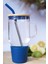 Bambu Kapaklı Paslanmaz Çelik Pipetli Renkli Silikon Başlıklı Cam Big Mug Bardak Kupa Termos 1 L 3