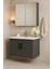 Liventa 65 cm Antrasit Renkli, Seramik Lavabolu, Mdf Banyo Dolabı Takımı 2