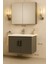 Liventa 65 cm Antrasit Renkli, Seramik Lavabolu, Mdf Banyo Dolabı Takımı 5
