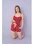 Kadın Ip Askılı Şortlu Pijama Takımı 2