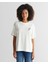 Kadın Krem Bisiklet Yaka Logolu T-Shirt 42325136T.113 1