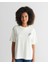 Kadın Krem Bisiklet Yaka Logolu T-Shirt 42325136T.113 4