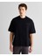 Erkek Siyah Orijinal Fit Bisiklet Yaka Logolu T-Shirt 2325142T.5 1