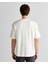 Erkek Krem Relaxed Fit Bisiklet Yaka Logolu T-Shirt 2325140T.113 2