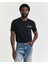 Erkek Siyah Regular Fit Bisiklet Yaka Logolu T-Shirt 2044017.5 1