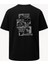 Oversize Brooklyn Kartal Iskelet Baskılı Unisex Tişört 1