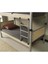 Yurt Genç Çocuk Odası Metal Ahşap Ranza ve Karyola 90X200 Gri 4