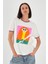 Alexandergardı Yaka ve Kol Detaylı Baskılı Kadın T-Shirt 1