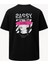 Oversize Sassy Şımarık Kız Baskılı Unisex Tişört Siyah 1