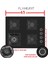 Steamart-Fryart Serisi Siyah Set (SC405-WFA + QEP64CS +D077-SA ) - Döküm Izgara / 65 cm Ocak 3
