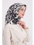 Beyaz Leopar Desen Twill İpek Eşarp 2