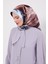 Siyah-Bej Soyut Ebruli Desen Twill İpek Eşarp 1
