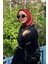 Bordo Kenar Leopar Twill Ipek Eşarp 1